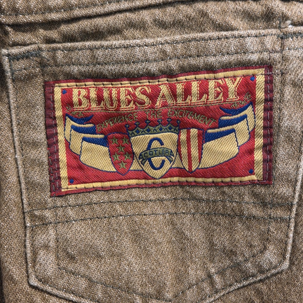 Vintage Cotler Blues Alley Boys Brown Acid Wash Pleated Jeans 8S Made in USA - Picture 4 of 6